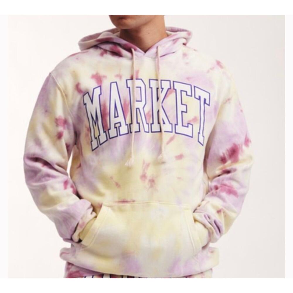 Rt90 Market Boarder Arc tie-dye hoodie size S